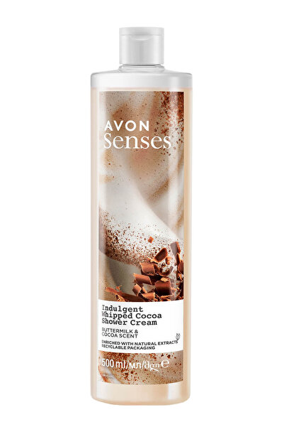 AVON Senses Indulgent ButterMilk ve Kakao Özü İçeren Duş Kremi 500 Ml.