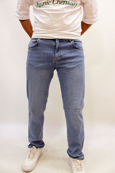 Twister Jeans Vegas 132-283 - Blugi din lycra albastru deschis pentru bărbați, cu picior drept