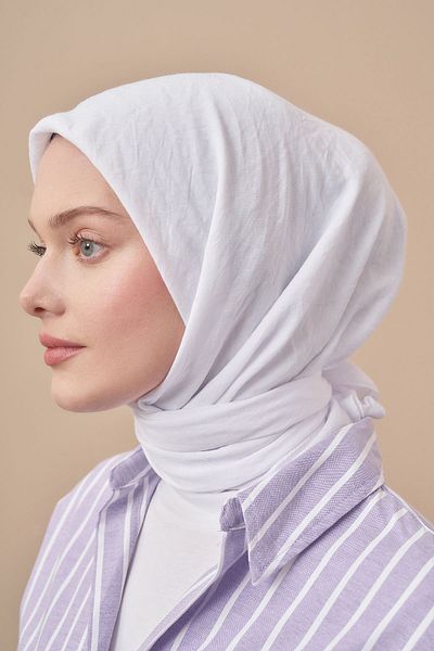 ARMANDA Βαμβακερό Κασκόλ Τζαζ - Off White