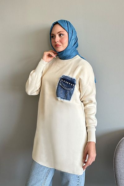 InStyle تونيك تريكو إكرو - جيب من الدنيم