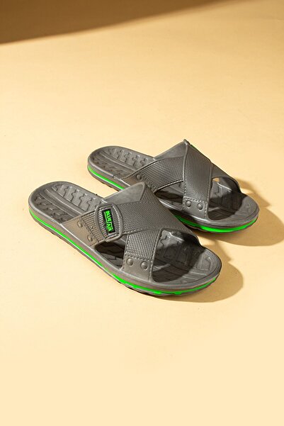 Pembe Potin Pánské sandály šedé pantofle