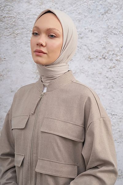 ARMANDA Jazz Cotton Scarf - Χρώμα Πέτρας