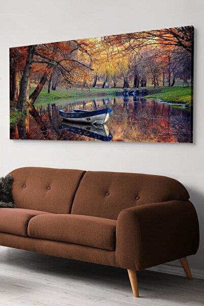 Evinemoda Kayık Manzaralı Kanvas-canvas Tablo