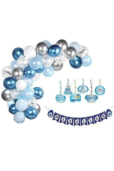 Hayaller Dükkanı Balloon Chain and Circumcision Decoration Set - with Stand