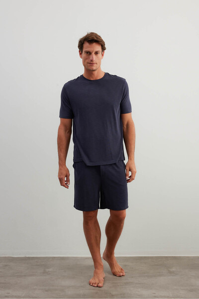 Syah Erkek Flamlı Modal Cepli Şort