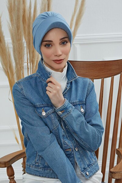 Aisha's Design Καπέλο με χτενισμένο βαμβακερό καπέλο, μπλε, b-30, μπλε