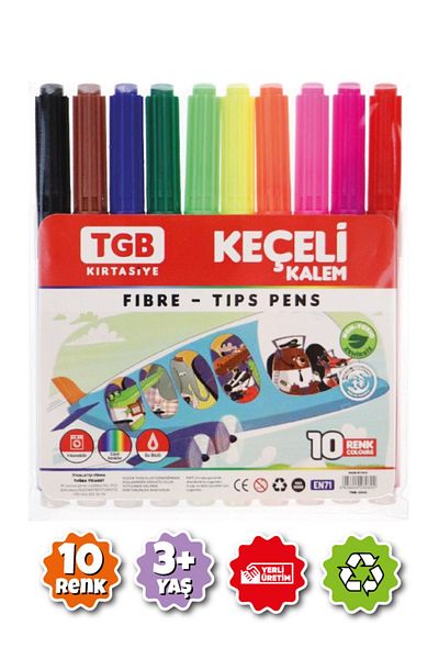 TGB Felt Tip Pen TGB 10 COLORS