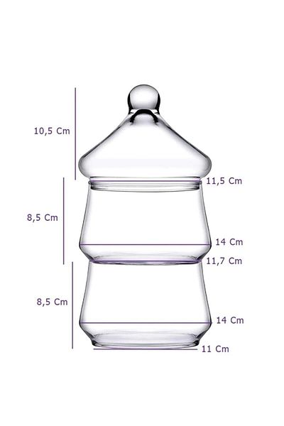 Paşabahçe Patisserie Crown Cookie Storage Container with Lid