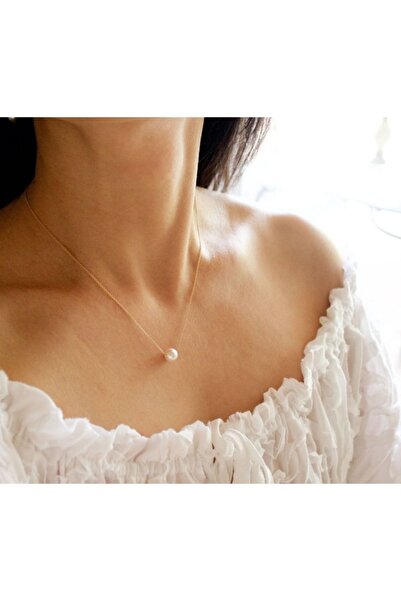 Eva Jewelry Tek Inci Tasarım 14 K Gold Kaplama Kadın Kolye