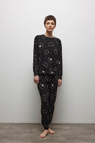 Hays Kadın Pamuklu Bağcıklı Uzun Pijama Altı