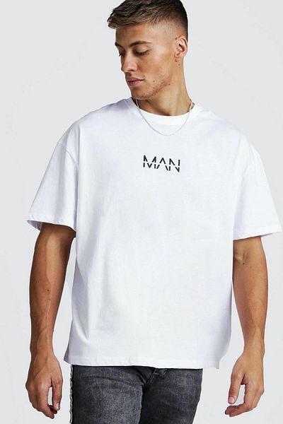 Trendseninle Ανδρικό ανδρικό λευκό μπλουζάκι Crash Man African