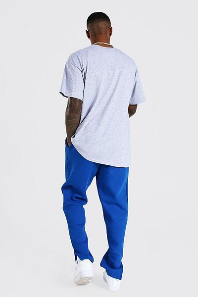 Trendseninle Ανδρικό μπλουζάκι με μπλουζάκι σε γκρι Oversize στάμπα