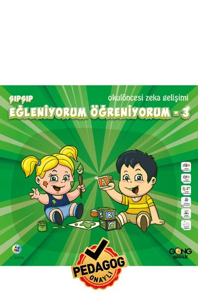 Gong Okul Öncesi Eğitici Etkinlikli Eğleniyorum Öğreniyorum Çocuk Kitabı 12 S...