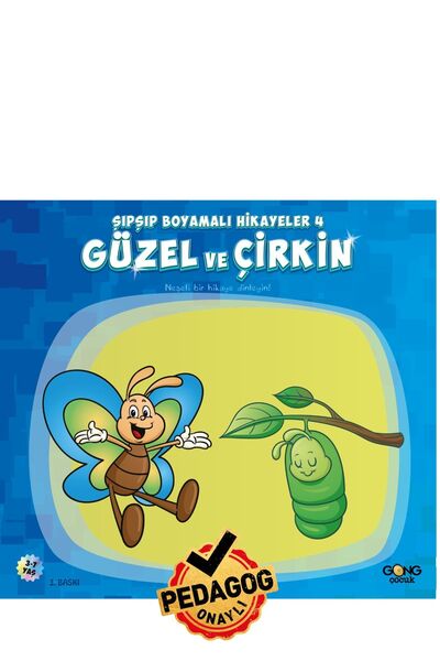 Gong 3-7 Yaş Eğitici Öğretici Okul Öncesi Güzel Ve Çirkin Boyamalı Çocuk Hika...