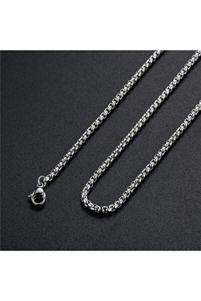 northstarshop Kare Model Box Chain 316l Çelik Erkek Zincir Kolye