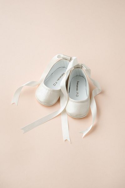 Banamio Diana Ribbon Genuine Leather Baby Ballerina Shoes