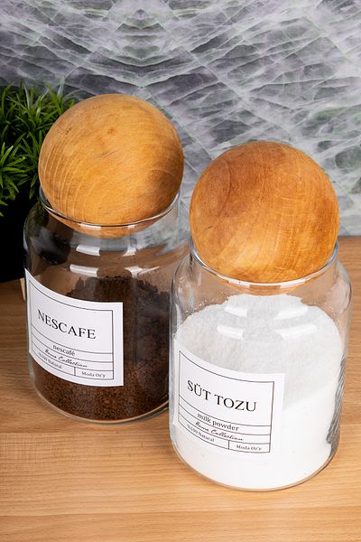 MODA OZY 800ml Nescafe and Milk Powder Jar - 2-Piece Vacuum Storage Set with Ball Lid (Label Included)