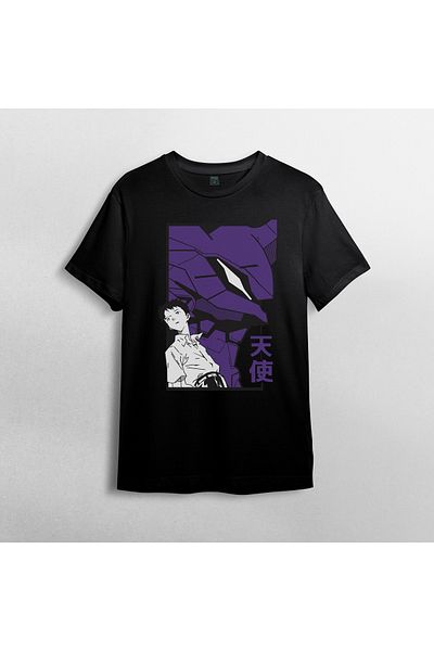 Pixxa Μπλουζάκι Neon Genesis Evangelion Shinji με μοτίβο 100% βαμβακερό με λαιμόκοψη - 1
