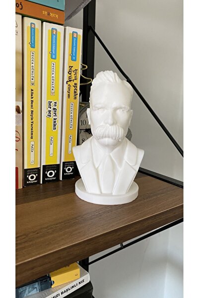 Root Made Friedrich Nietzsche Büst Niçe Büst Dekoratif Biblo Kitaplık Dekor 15cm