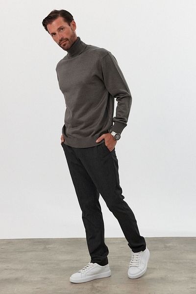 Livio Ferri Men's Turtleneck Knitwear Sweater - Standard Fit