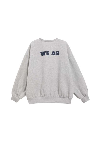 Trendseninle Γυναικείο φούτερ σε γκρι We Ar με στάμπα oversize
