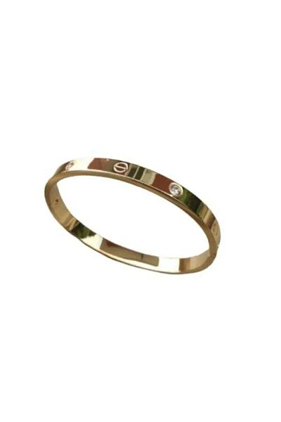 Novon Giyim & Aksesuar Model Model Thick 316L Steel Gold Color Bracelet