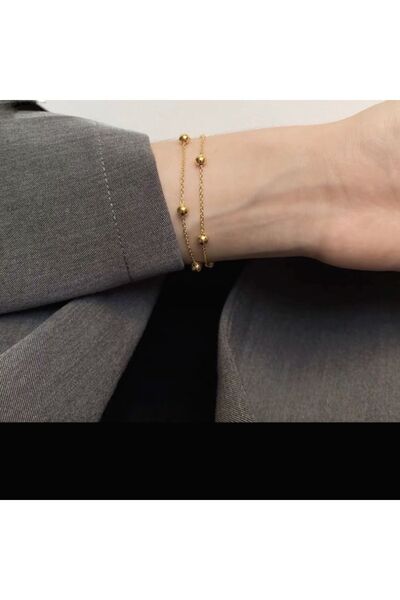 Julie Co. Kadın  Gold Kaplama Kombin Bileklik