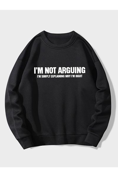 Trendseninle Unisex μαύρη μπλούζα με στάμπα μεγάλου μεγέθους