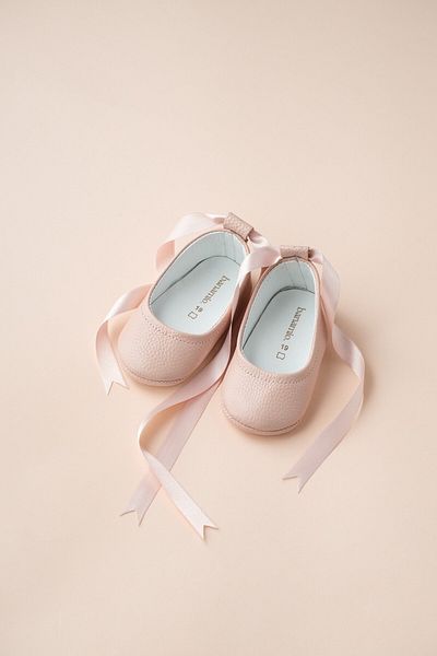 Banamio Diana Ribbon Genuine Leather Baby Ballerina Shoes