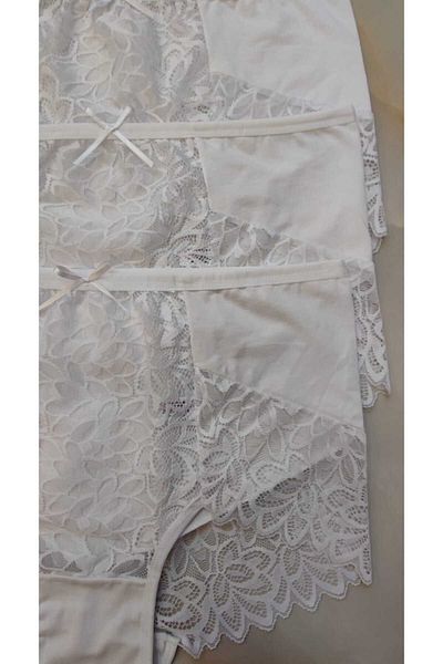 AVESŞENER High Waist Lace Plus Size Panties - Pack of 3