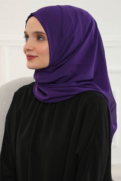 Aisha's Design Πρακτικό σάλι από σιφόν κλασικού σχεδιασμού, μωβ, ps-11, μωβ