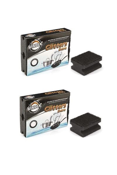 Vindex Glitters Extra Black Sponge 4 Pieces X 2 Pieces