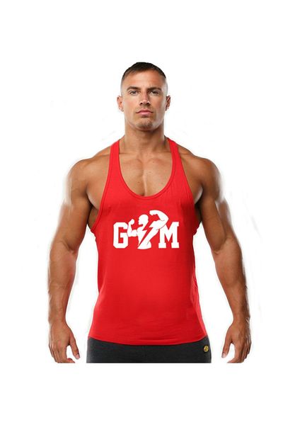 Ghedto Gym Fitness Tank Top Athlete's Tank Top [red]