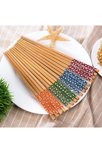 Hanedanev 2 Pcs Chinese Chopstick Chopstick, Washable Bamboo Chopstick, Sushi Japanese Chinese Chopstick, 24 Cm