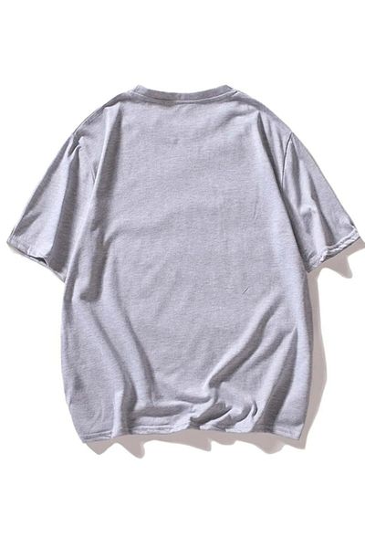 Trendseninle Мъжка сива тениска Oversize Brooklyn T-shirt