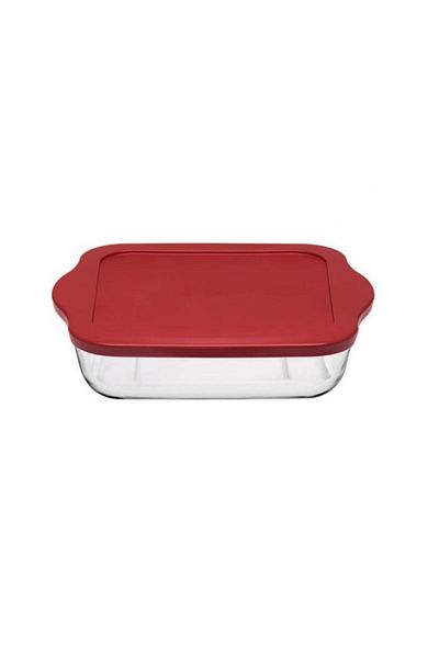 Paşabahçe Square Tray 22cm - With Plastic Cover, Model 59034