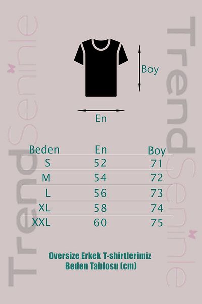 Trendseninle Μπλουζάκι White Trasher Printed Unisex Oversize