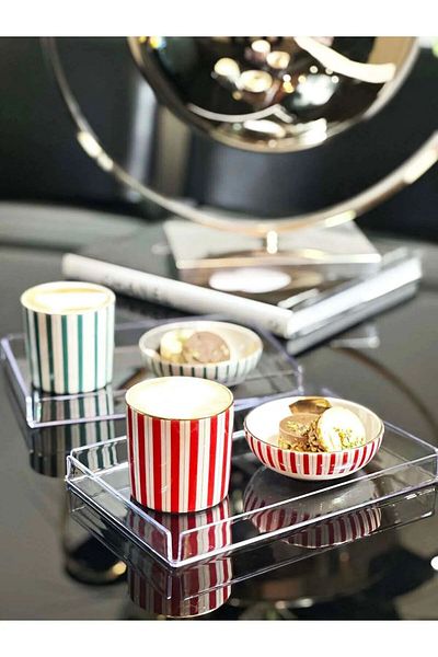 Store Presentation Tray Transparent Glass Plexiglass 26.5*19.5*33 Cm Cake
