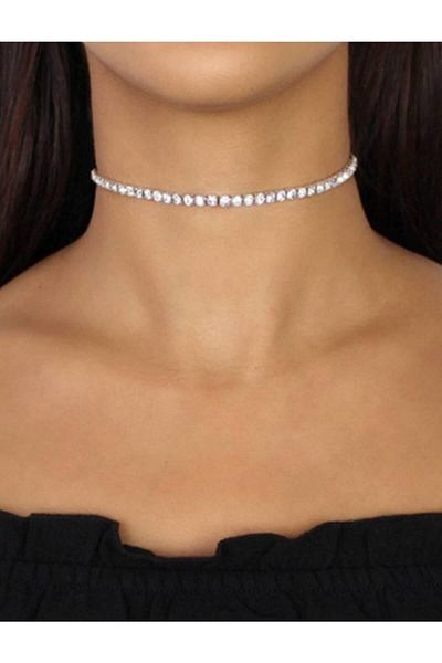 ÇILGIN Women's Rhinestone Choker
