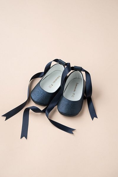 Banamio Diana Ribbon Genuine Leather Baby Ballerina Shoes