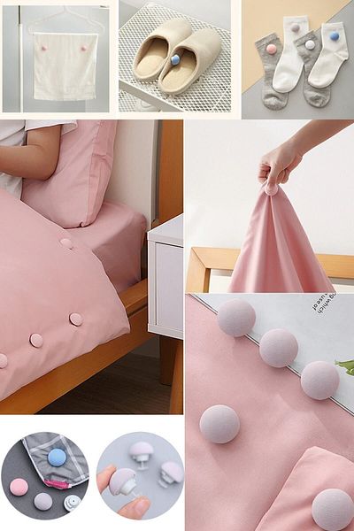 Hanedanev 4 Pieces of Mushroom Quilt Clip Blanket Clip Lock of Blankets Non-Slip Clip Quilt Clip