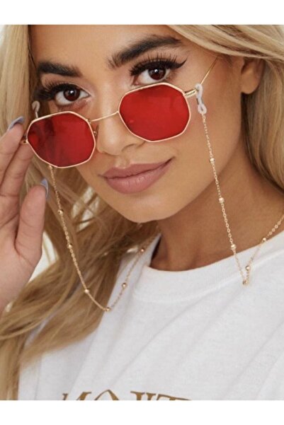 bygüneşaccessories Gold Ince Zincir Gözlük Askısı