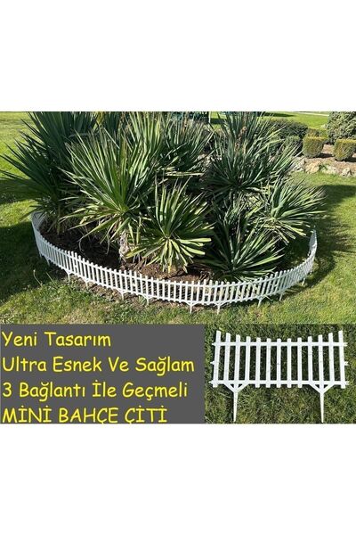 DDTREND Yeni Tasarım Mini Bahçe Çiti Dekoratif Esnek Plastik Çit Peyzaj Korum...