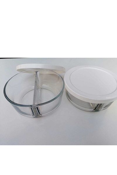 Paşabahçe Polar Two Compartment Storage Container - 2 Pieces of Mg-530683-2