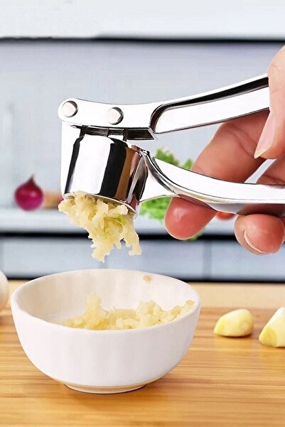 Hanedanev Stainless Steel Garlic Presser Practical Garlic Presser - Metal Gar...