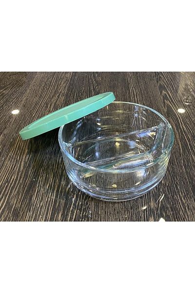 Paşabahçe Glass Storage Container with Polar Compartments - Breakfast Container with Lid