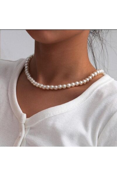 Generic Brand Women's White Pearl Necklace