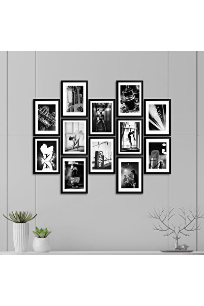 Asey Home 12 Parça Çerçeve Görünümlü Mdf Tablo Seti Asey-12-2147