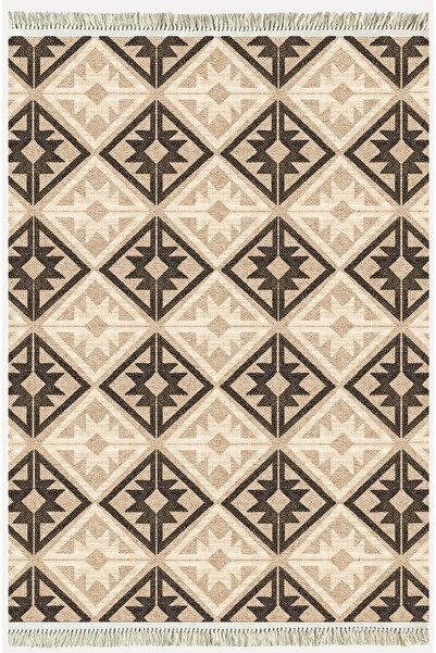 kilim home Βαμβακερό Χαλί Kilim48 με Πλέγμα Καλάμι, Μοντέρνα Διακοσμητικά Μοτ...