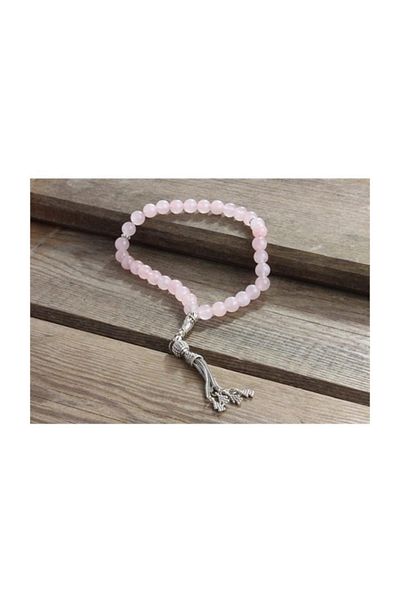 RD EKOAVM Natural Rose Stone Rosary